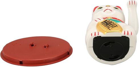 Lucky Solar Fortune Cat, Solar Powered Cute Waving Cat with 4 Inch Waving Arm for Home (White MLY23056 1) in Kuwait