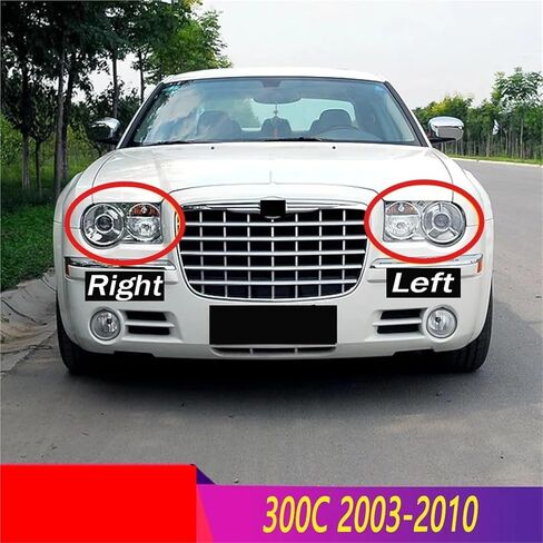 Compatible for Chrysler 300C 2003-2010 Headlight Transparent Cover Headlamp Shell Mask Car Accessories(Right) in Saudi Arabia