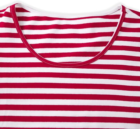 LilyCoco Womens Striped Shirt Casual Elegant Crewneck 3/4 Sleeve T Shirts in Saudi Arabia