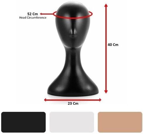 Female Plastic Mannequin Head Model Wig Hair Display Stand for Styling Making Display Holder with Jack for Wigs, Hat, Mask, Headdress, Necklace (White) in Saudi Arabia