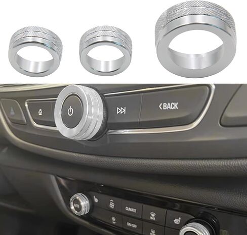 for Buick Enclave (2018-2024) Air Conditioning Trim Knob Parts（Silver） in Saudi Arabia