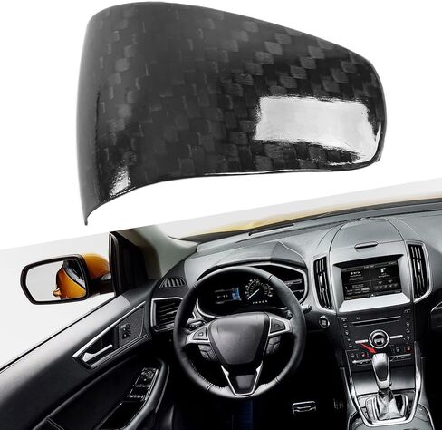 Ymiko Carbon Fiber Gear Shift Knob Trim Cover Sticker Car Gear Shift Knob Cover Replacement for 2015-2018 in Saudi Arabia