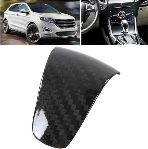 Ymiko Carbon Fiber Gear Shift Knob Trim Cover Sticker Car Gear Shift Knob Cover Replacement for 2015-2018 in Saudi Arabia