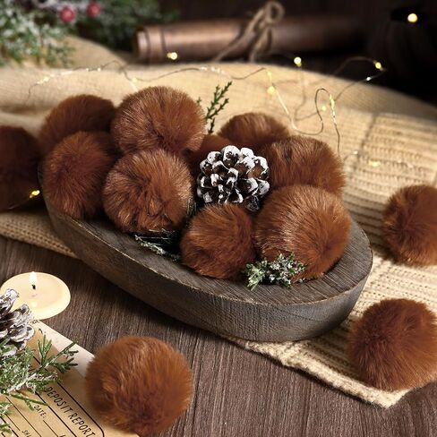 WILLBOND 60 Pcs Red Lime Green Furry Christmas Ornaments 2 Inch Pom Pom Ball Hanging Decoration Fuzzy Fluffy Christmas in July Decorations for Xmas Tree Wreath Home DIY Craft Party Decor in Saudi Arabia