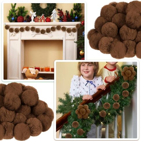 WILLBOND 60 Pcs Red Lime Green Furry Christmas Ornaments 2 Inch Pom Pom Ball Hanging Decoration Fuzzy Fluffy Christmas in July Decorations for Xmas Tree Wreath Home DIY Craft Party Decor in Saudi Arabia