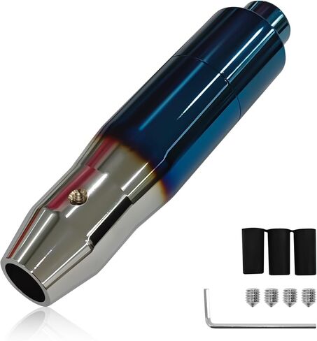 Car Modified Gear Lever with Adapter, 5.7" Automatic Shift Knob Easy Grip Alloy Shift Knob, Gear Shifting Smooth Operation Long Handl, Universal for Automatic Transmission Cars (Multicolor) in Saudi Arabia