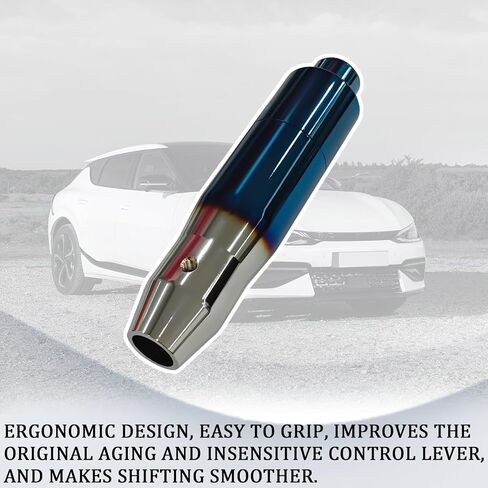 Car Modified Gear Lever with Adapter, 5.7" Automatic Shift Knob Easy Grip Alloy Shift Knob, Gear Shifting Smooth Operation Long Handl, Universal for Automatic Transmission Cars (Multicolor) in Saudi Arabia
