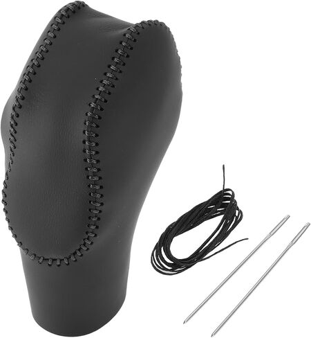 1 Pc Gear Shift Knob Cover for Ford Focus 2012-2018 Stick Shifting Handle Protector Black Faux Leather in Saudi Arabia