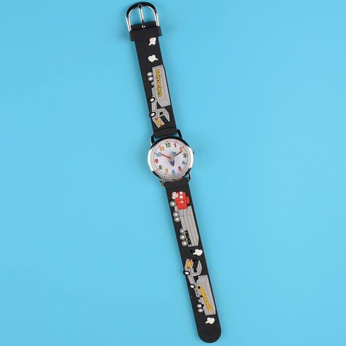 Venhoo Kids Watches Cute 3D Cartoon Waterproof Silicone Children Toddler Wrist Watch for 3-10 Year Boys Girls Little Child-Blue Truck in Kuwait