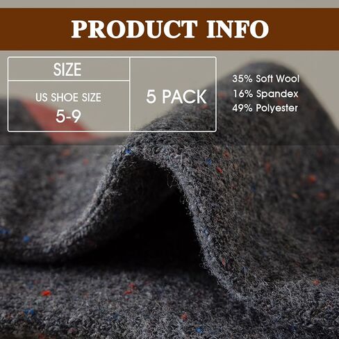 Wool Socks for Women - Winter Warm Thick Womens Wool Socks Vintage Casual Crew Sock Gifts for Women in Kuwait