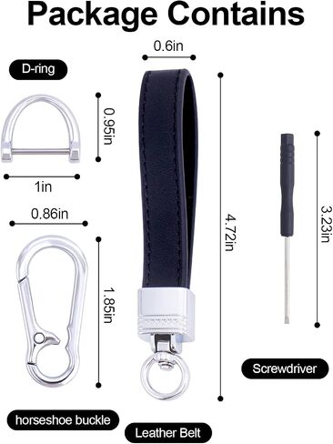 Leather Car Keychain, Universal Heavy Duty Metal Key Chain Accessories, Car Fob Key Keychain Holder in Saudi Arabia