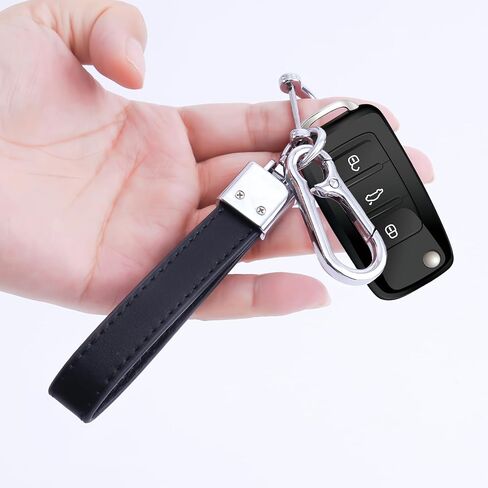 Leather Car Keychain, Universal Heavy Duty Metal Key Chain Accessories, Car Fob Key Keychain Holder in Saudi Arabia