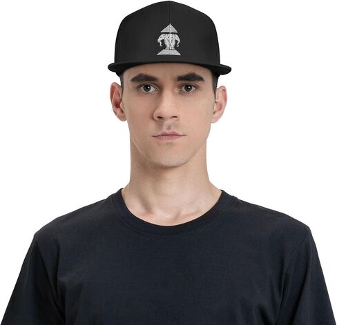 لاوس ثلاثة رؤوس الفيل قبعة بيسبول قابل للتعديل الأزياء الكلاسيكية Snapback قبعة للرجال النساء الأسود in Saudi Arabia