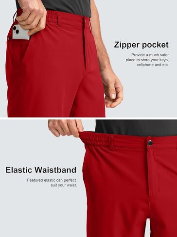 شورت G Gradual غير رسمي للرجال مقاس 7 بوصات شورت جولف خفيف الوزن للرجال قابل للتمدد مع 3 جيوب شورت عمل سريع الجفاف وجيد التهوية باللون الأسود المموه in Kuwait