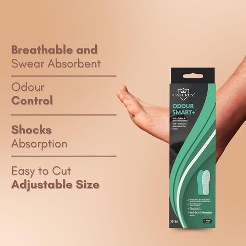 Caffrey Odour Smart+ Anti Odour & Shock Insole 41-42 1 Pair in Saudi Arabia