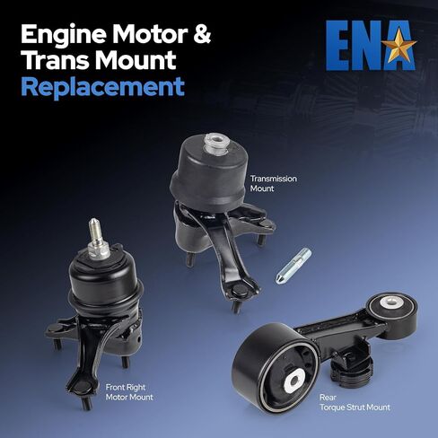 ENA Set of 3 Engine Motor Mount and Transmission Mount Torque Strut Mount Set Compatible with Lexus ES350 2007 2008 2009 2010 2011 2012 V6 3.5L Automatic Transmission Replace 123720H090 123720H100 in Saudi Arabia