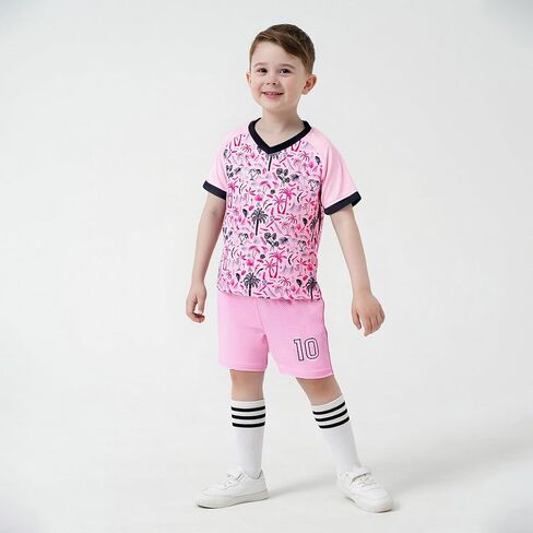 Unisex Kids Soccer Jersey for Girls Soccer Shirts Boy Football Outfits Soft Ideal Gift for Little Athlete 2-14 Years in Saudi Arabia