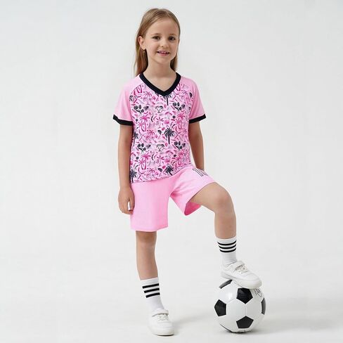 Unisex Kids Soccer Jersey for Girls Soccer Shirts Boy Football Outfits Soft Ideal Gift for Little Athlete 2-14 Years in Saudi Arabia