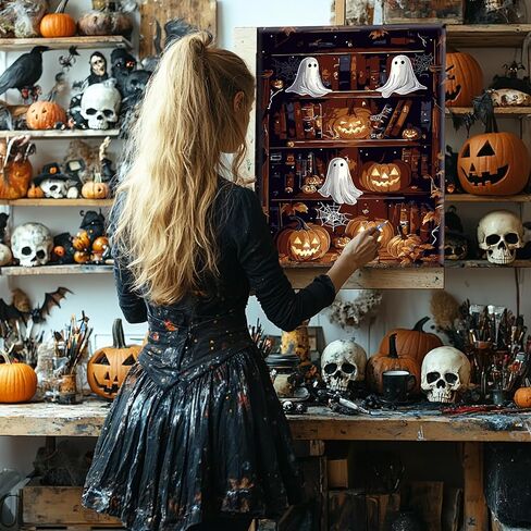 Paint by Numbers Kit for Adults with Framed Canvas&Wooden Easel, DIY Acrylic Paint by Numbers Kits for Adults Beginner, Castle Night Drawing Paintwork Arts and Crafts for Home Wall Decor, 12x16inch in Kuwait