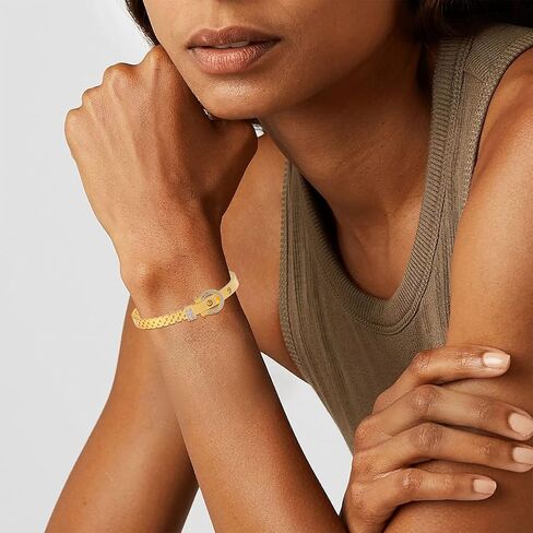 2PCS Gold Bracelets for Women Friendship & Love Theme Crystal Bangle Set Stainless Steel Non Tarnish Jewelry, Ideal Birthday Gift. in Saudi Arabia
