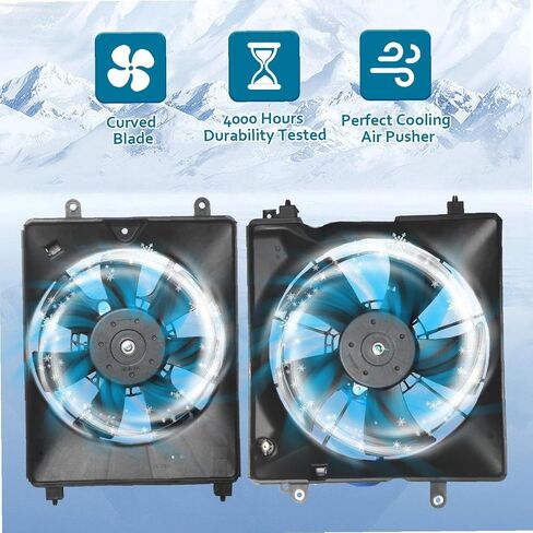 12V Engine Radiator Cooling Fan Assembly for Honda Civic 2012-2015 and Acura ILX 2013-2015 - Electric Automotive Fan in Saudi Arabia