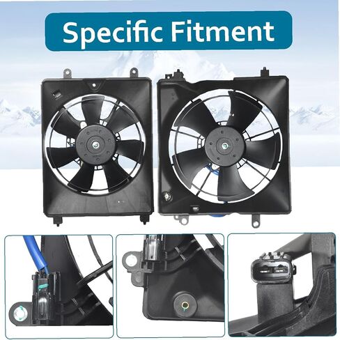 12V Engine Radiator Cooling Fan Assembly for Honda Civic 2012-2015 and Acura ILX 2013-2015 - Electric Automotive Fan in Saudi Arabia