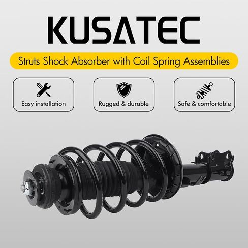 زوج أمامي من KUSATEC ممتص للصدمات مناسب لسيارة Chevy Aveo 2004-2011، Pontiac G3 2009-2010/Wave 2005-2008، 172295 172296 دعامات يسار/يمين مع مجموعات زنبركية ملفوفة in Saudi Arabia