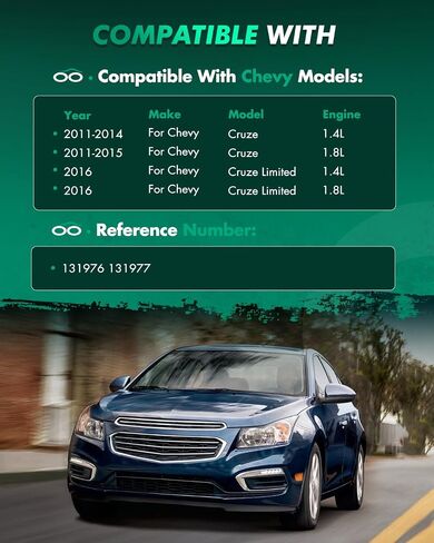 SCITOO - Front Complete Strut & Coil Spring Assembly Fits for Chevrolet Cruze 2011-2015,for Chevrolet Cruze Limited 2016 with 372664 372663 - Set of 2 in Saudi Arabia