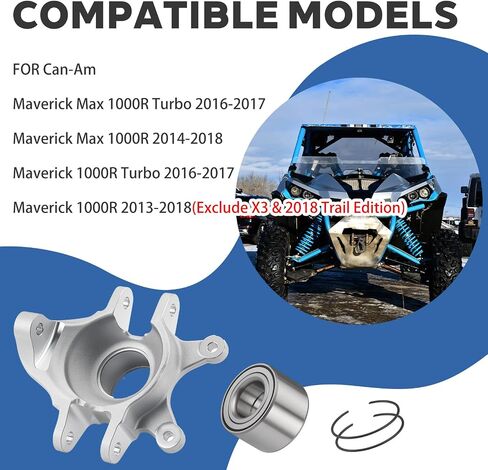 مجموعة مفصل ومحمل محور العجلة الخلفية اليمنى لـ Can-Am Maverick Max 1000R Turbo 2014-2018 705501731 293350040 in Saudi Arabia