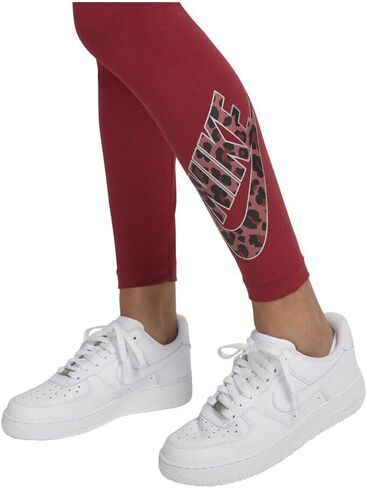 Women's Nike Red/Animal Printed Tight Fit Mid Rise Full Length Leggings - S in Saudi Arabia