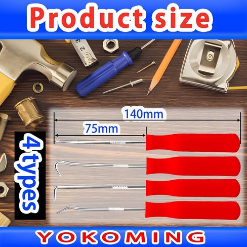 Spring Hook O Ring Pick Set ５pcs for Automotive Oil Seal O-Ring Seal Gasket Hook and Pick Set Motorcycle Spring Puller Tool Mechanic Pick Set in Kuwait
