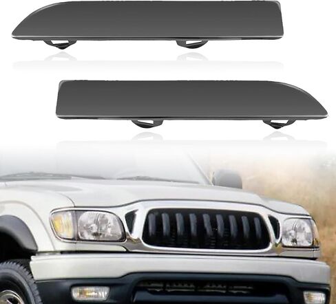 Front Bumper Grille Headlight Filler Trim Panels Compatible with Toyota Tacoma 2001 2002 2003 2004 Replace OE Number TO1088108 TO1089108 5251335060 5251235050 (1Pair) in Saudi Arabia