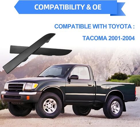 Front Bumper Grille Headlight Filler Trim Panels Compatible with Toyota Tacoma 2001 2002 2003 2004 Replace OE Number TO1088108 TO1089108 5251335060 5251235050 (1Pair) in Saudi Arabia