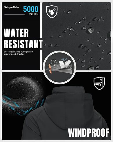 33,000ft Men's Rain Jacket Waterproof Lightweight Raincoat Packable Rain Shell Windbreaker with Hood for Golf Hiking Travel in Saudi Arabia
