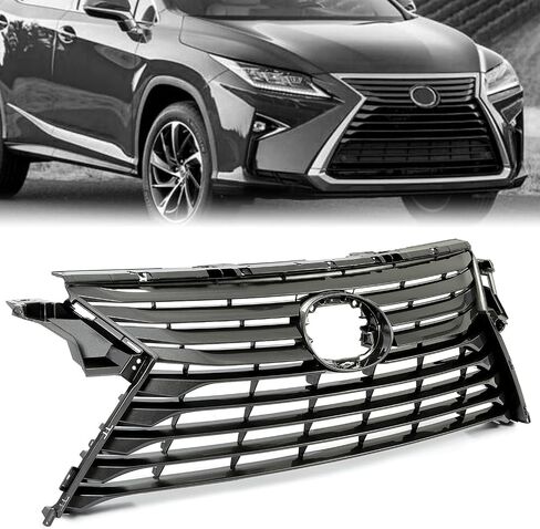 مجموعة الشبكة الأمامية العلوية KUAFU متوافقة مع 2016-2019 Lexus RX350 RX450H RX350L بدون فتحة كاميرا رمادية in Saudi Arabia