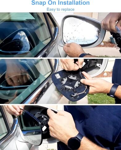 Right Passenger Side Mirror Glass Compatible with Chrysler Pacifica 2017-2022 Voyager 2020-2022 Replace 68318282AB, with Heated Blind Spot Detection in Saudi Arabia