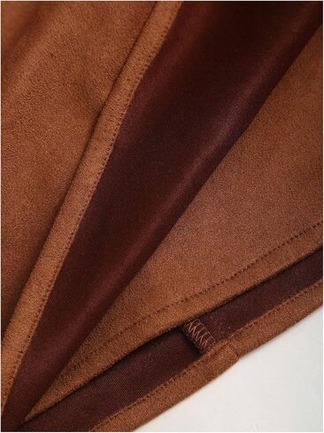 MakeMeChic Women's Wrap Suede Skirt Ruched Zip Back Bodycon Vintage Y2K Short Skirts in Saudi Arabia