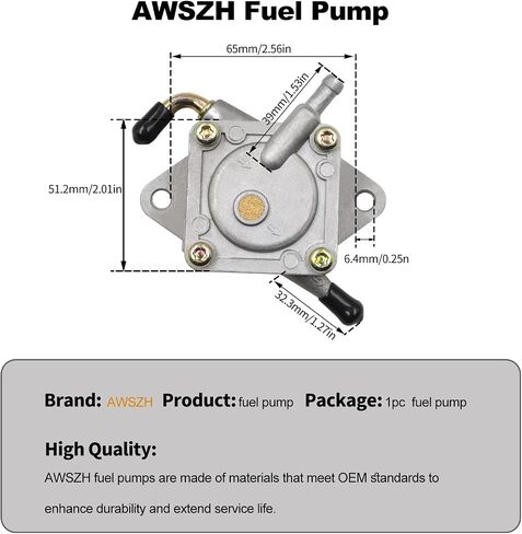 AM109212 Fuel Pump Fit for AM106164 AM101074 FC540 FC420V Engine for JD LX172 LX173 LX176 LX186 LX188 180 111 111H 112L F510 F510 F710 GX70 GX75 GT242 GT262 GT275 325 335 345 RX95 SX95 SRX95 in Saudi Arabia