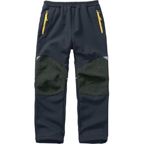 Waterproof Snow Pants for Kids Boys Girls, Winter Insulated Ski Trousers Fleece Lining, Elastic Waist Softshell Hiking Pants in Saudi Arabia