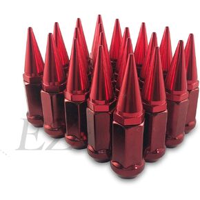 20 قطعة من صواميل العروة القصيرة 14x1.5 باللون الأحمر لسيارة دودج تشارجر تشالينجر 09-on Ram 1500 13-18 رينج روفر in Kuwait