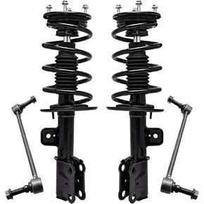 Detroit Axle - 4pc Front Struts Sway Bars for 13-18 Ford Taurus, Struts & Coil Spring Sway Bar End Links 2013 2014 2015 2016 2017 2018 Replacement Suspension Kit Ready Struts Shocks Assembly in Kuwait