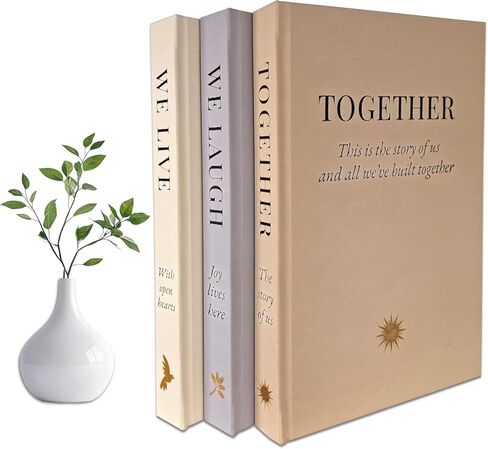 Aesthetic Decorative Books - Coffee Table, Bookshelf, Mantel, Home Decor - 3 Hardcover Travel-Themed Display Stacked Books with Blank Pages Featuring World Cities: Barcelona, Milan & Los Angeles in Kuwait