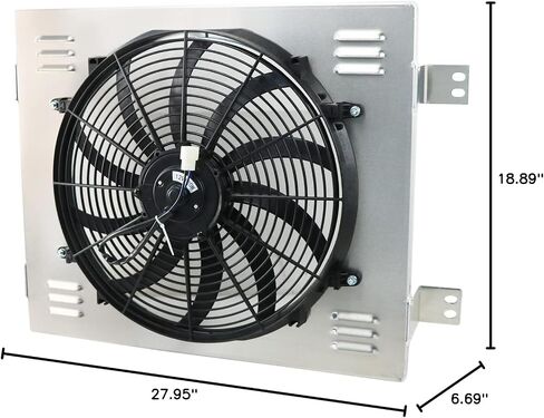 Performance Aluminum Shroud+Fan for 1960 1961 1962 Chevy GMC C/K Pickup Truck C10 C20 30 K10 K20 K30 GMC Suburban High Output Radiator Fan in Saudi Arabia