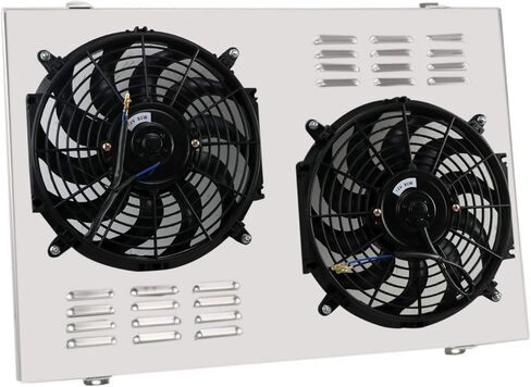 Performance Aluminum Shroud+Fan for 1988-1999 1998 Chevy GMC Truck C/K 1500 2500 3500 5.7L High Output Dual Radiator Fan in Saudi Arabia