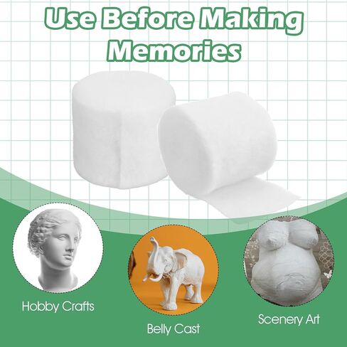 6 Rolls Cast Padding, Individual Pack Soft Cotton Undercast Padding Wrap, Paddings Bandage Cast Use with Plaster Cloth Gauze for Halloween Wrap Bandage Art, Body Casts, Mask Making, Craft in Saudi Arabia