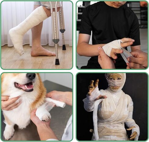 6 Rolls Cast Padding, Individual Pack Soft Cotton Undercast Padding Wrap, Paddings Bandage Cast Use with Plaster Cloth Gauze for Halloween Wrap Bandage Art, Body Casts, Mask Making, Craft in Saudi Arabia