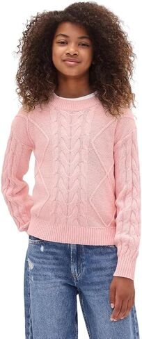 GAP Girls' Cable Crewneck Sweater in Kuwait