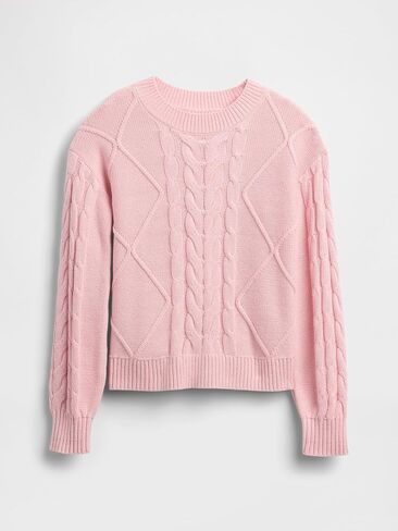 GAP Girls' Cable Crewneck Sweater in Kuwait