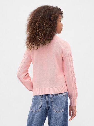 GAP Girls' Cable Crewneck Sweater in Kuwait