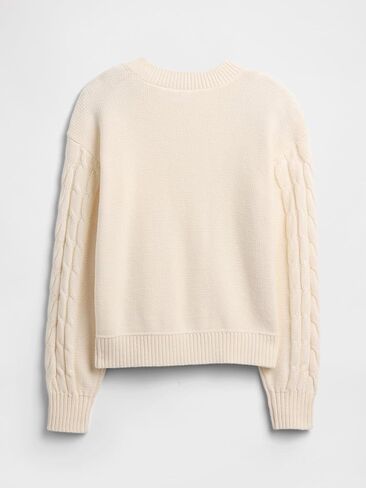 GAP Girls' Cable Crewneck Sweater in Kuwait